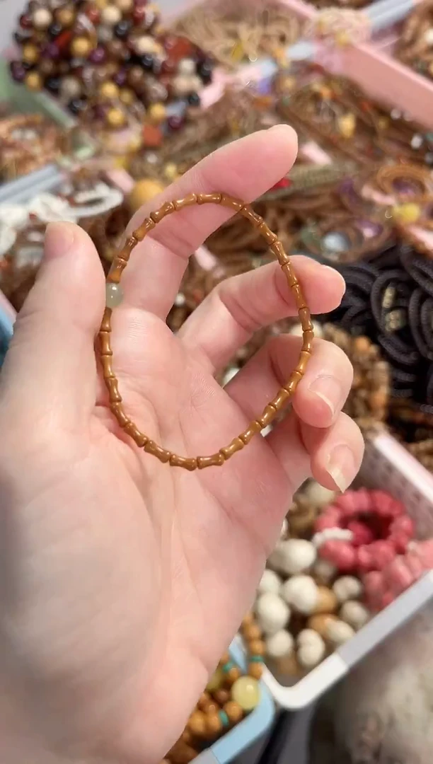 未镶嵌手串和田玉橄榄核竹节手串和田玉