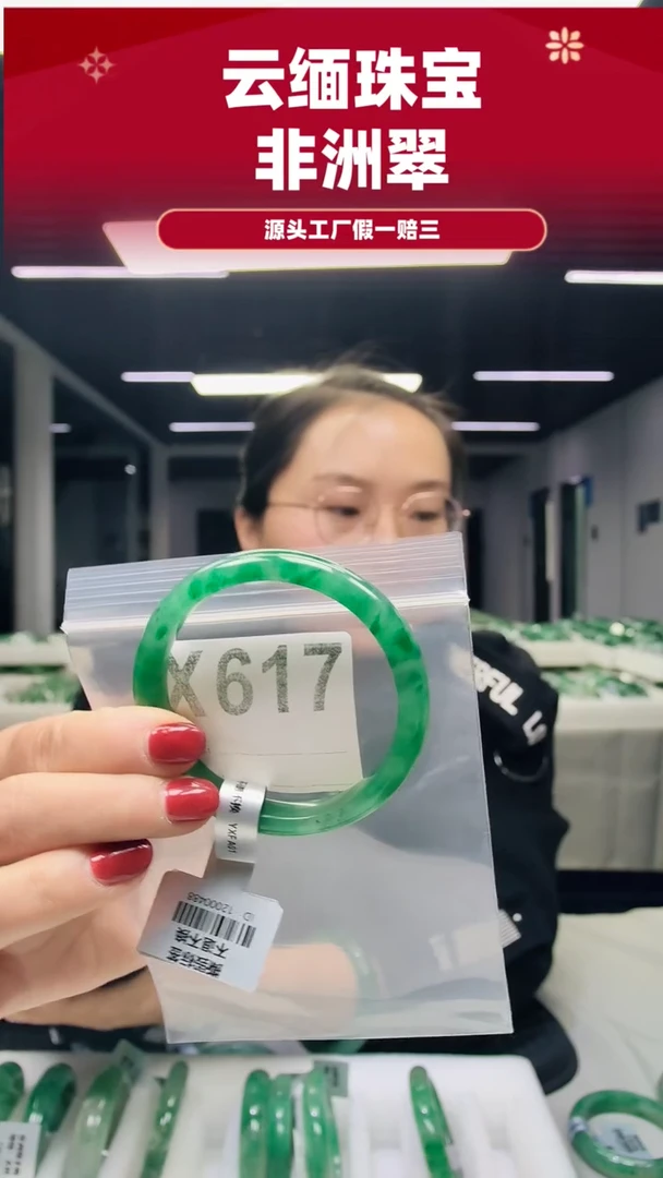 未镶嵌手镯石英质玉（非洲翠）56圈口X617