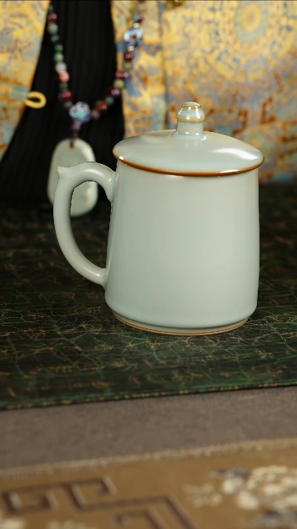 善窑厂汝窑素色办公杯