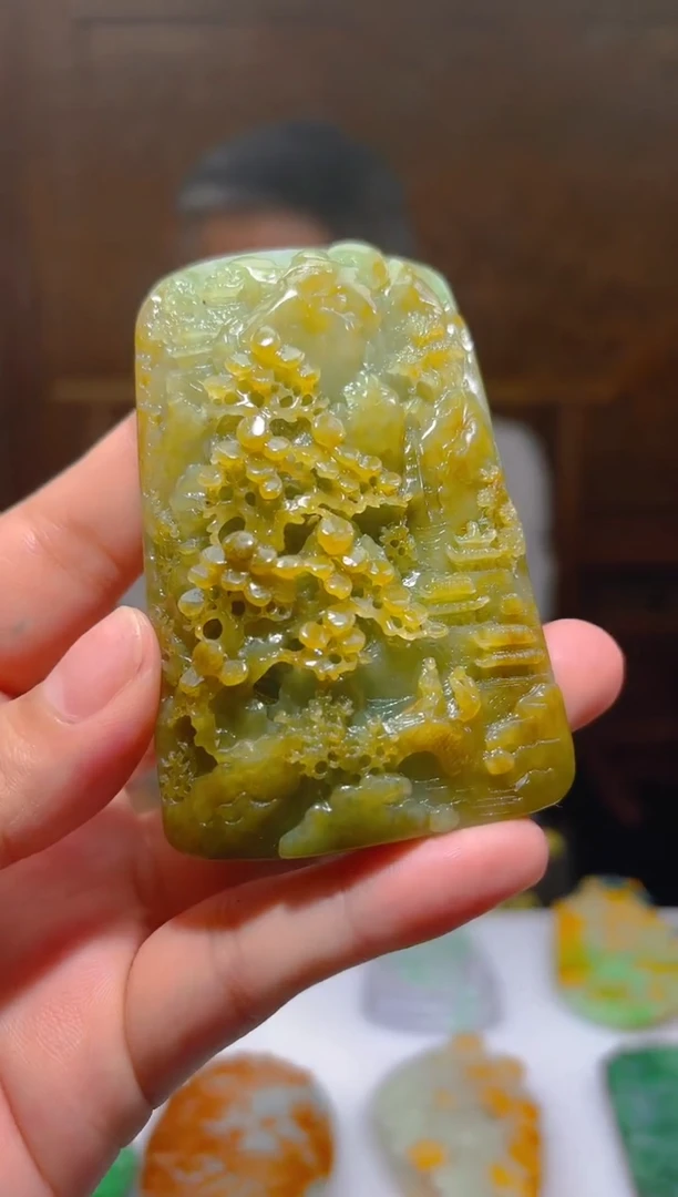 未镶嵌定制翡翠15/09028/L/发其一件/山水