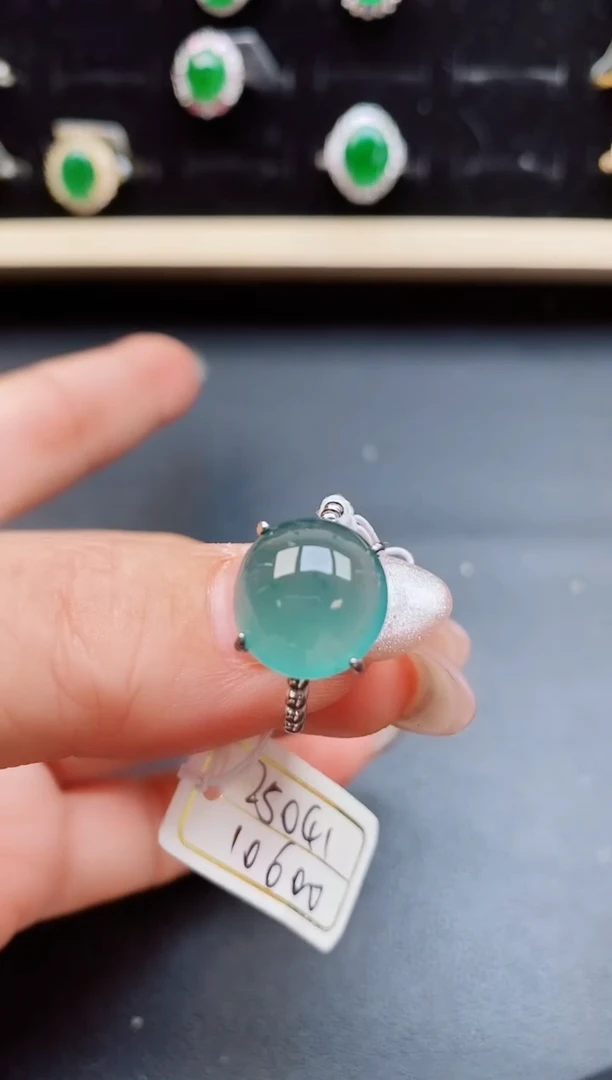 翡翠戒指银S925镶嵌50805058