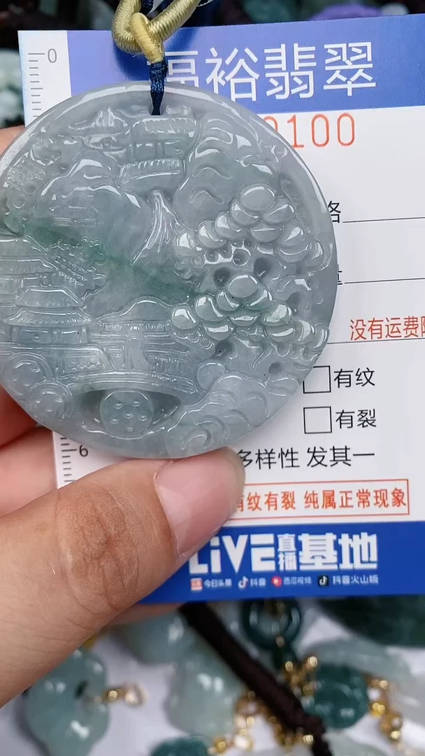 翡翠未镶嵌颈饰...0000100
