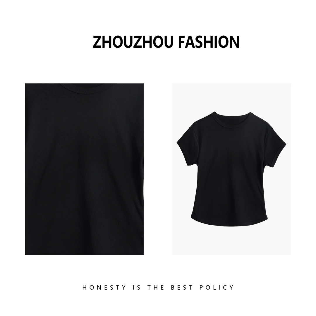 2025ss 爆款夏季简约休闲百搭圆领经典纯色薄款T恤ZP-62133