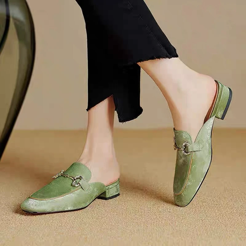 GD KMJ丝绸羊皮 丝滑的碰撞穆勒半拖3591