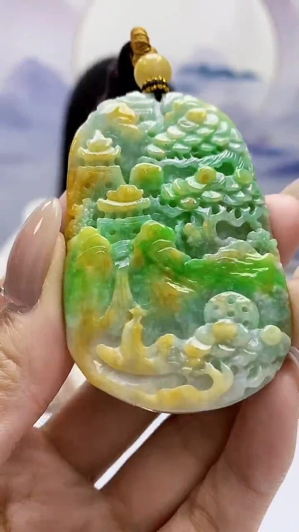 定制翡翠未镶嵌0405MM-毛货挂件66