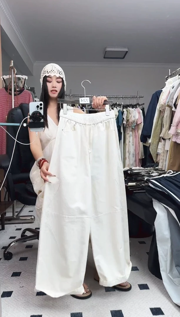 吊带725腰头蕾丝款初秋裤子白色