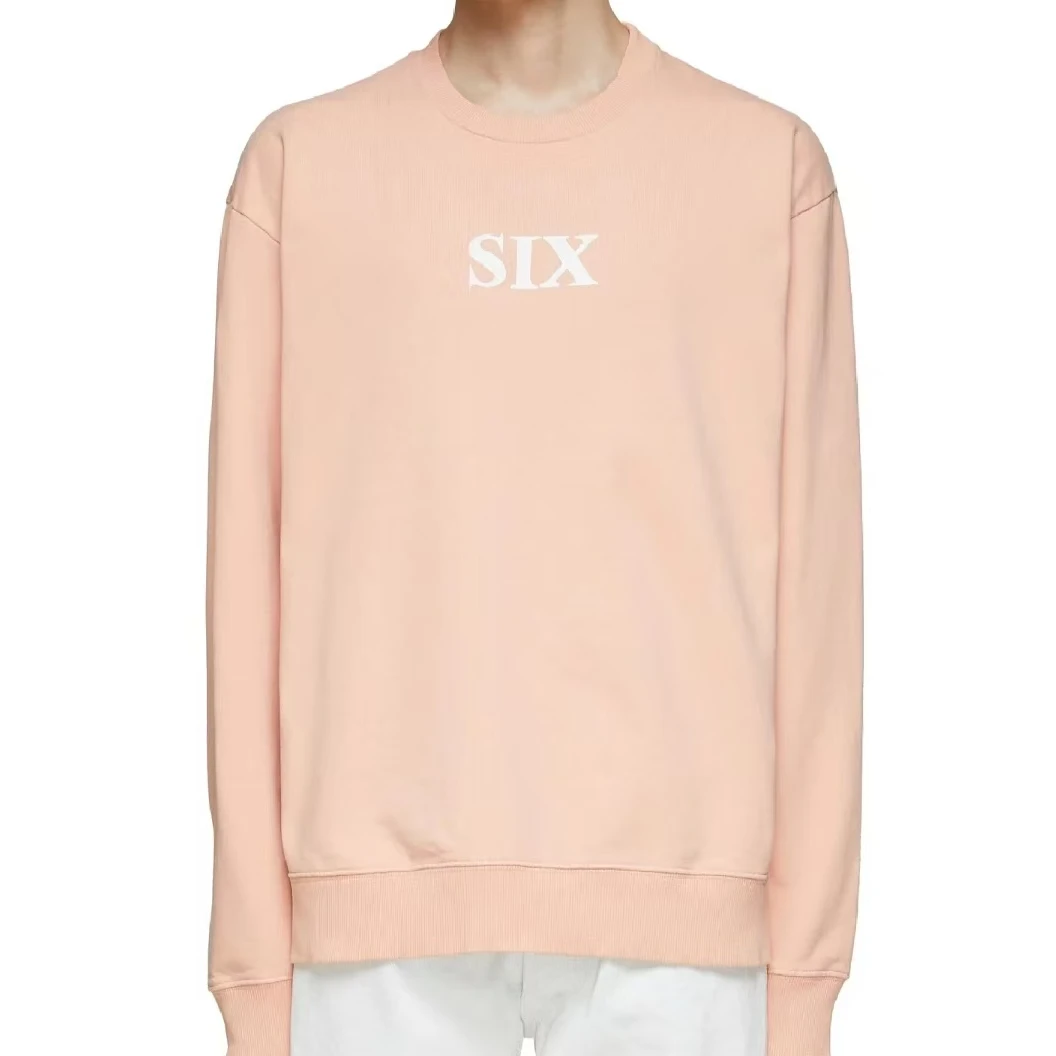 99新 Maison Margiela/梅森马吉拉 字母印花圆领卫衣 男款 粉色XS