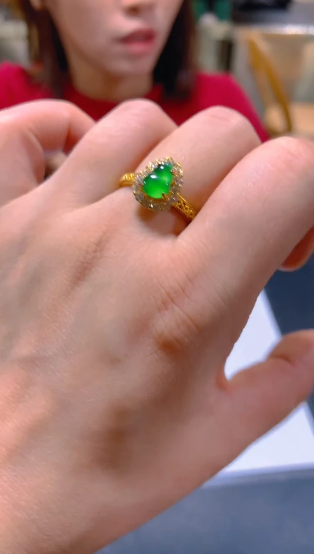 未镶嵌戒指翡翠多样性发一