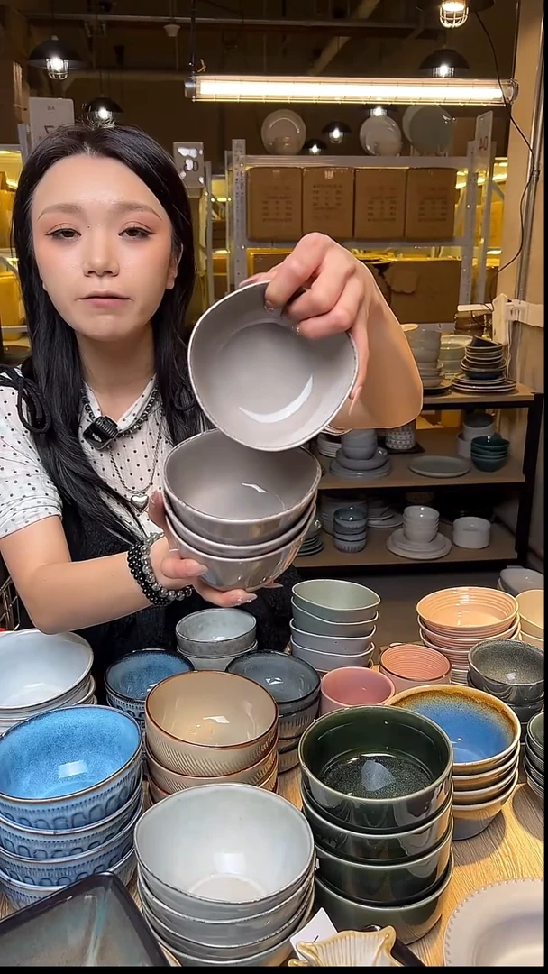 瓷83外贸尾货窑变釉下彩默外微瑕