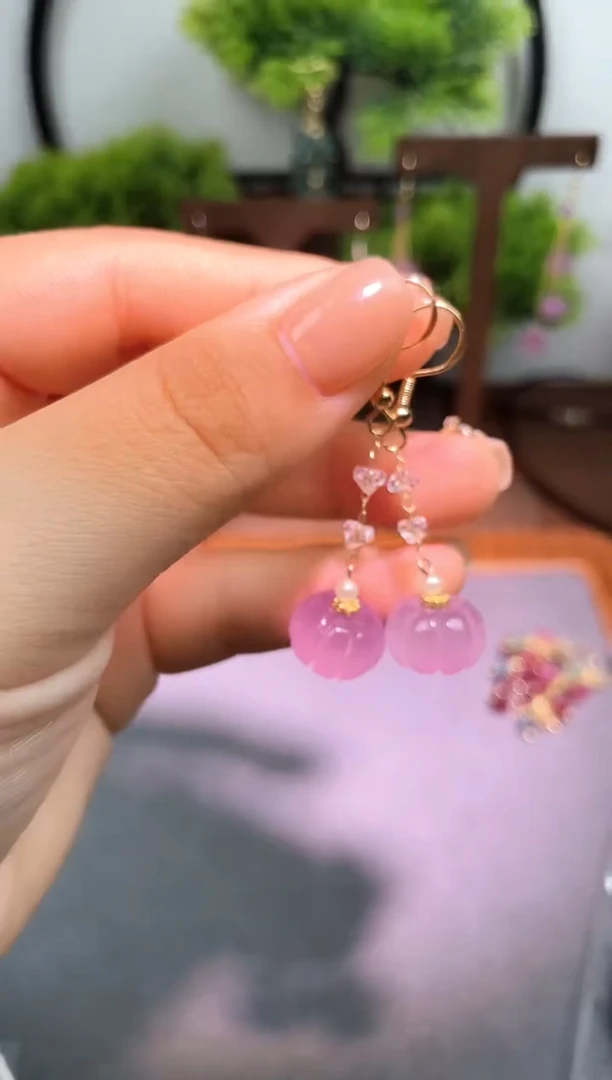 银S925镶嵌翡翠耳饰113000