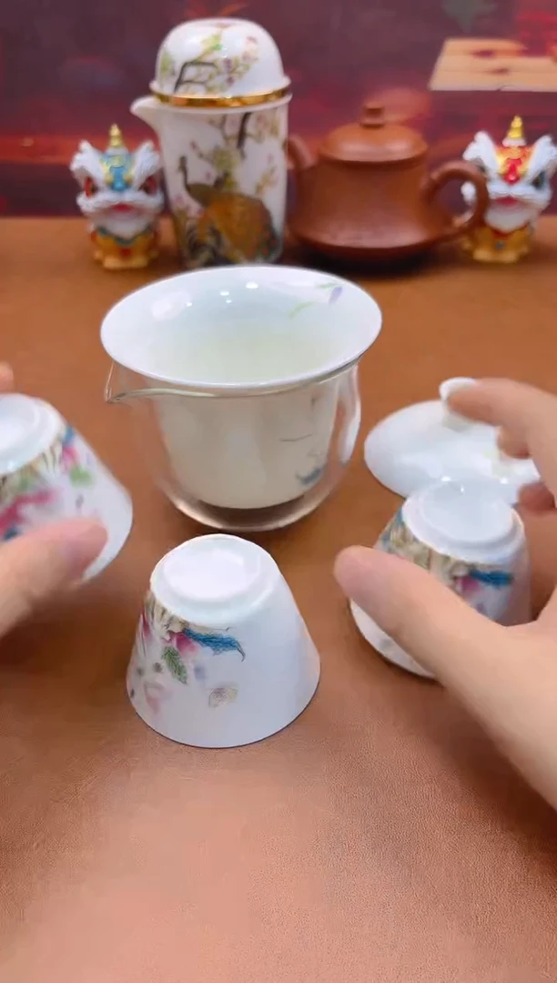 陶瓷茶具摆件旅行套组