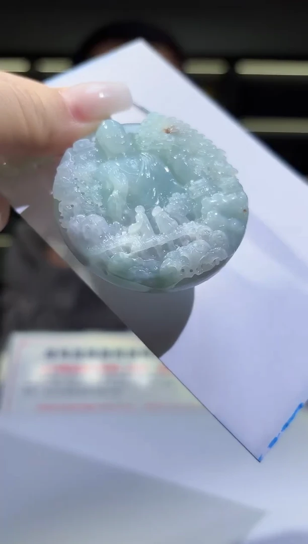未镶嵌定制翡翠35/1114/C/发其一件/观音