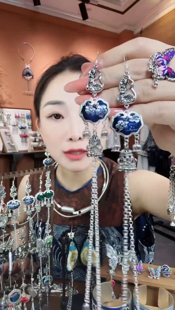 刺绣纯手工民族风耳环