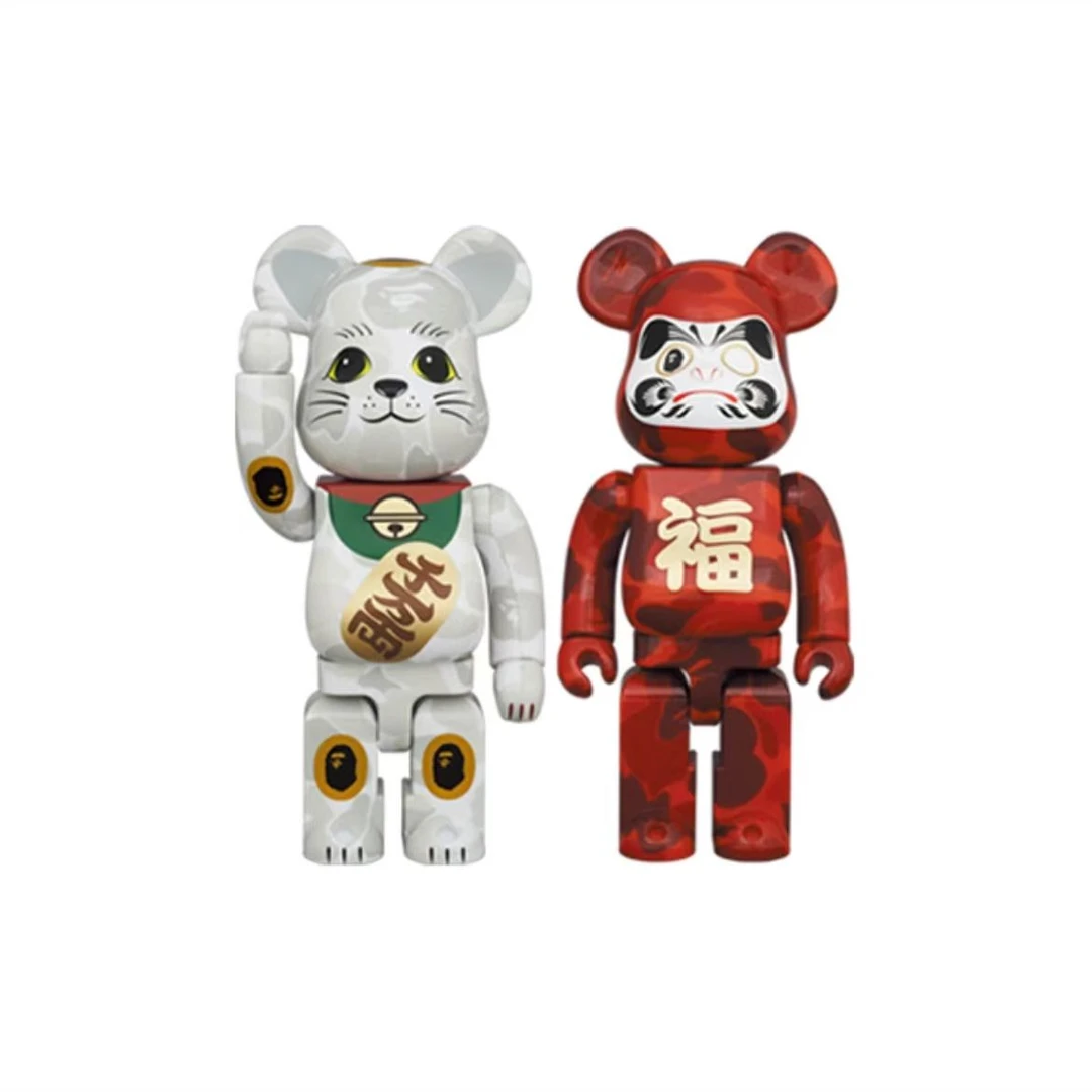【小白】bearbrick积木熊 bape新年招财套装 400%好盒