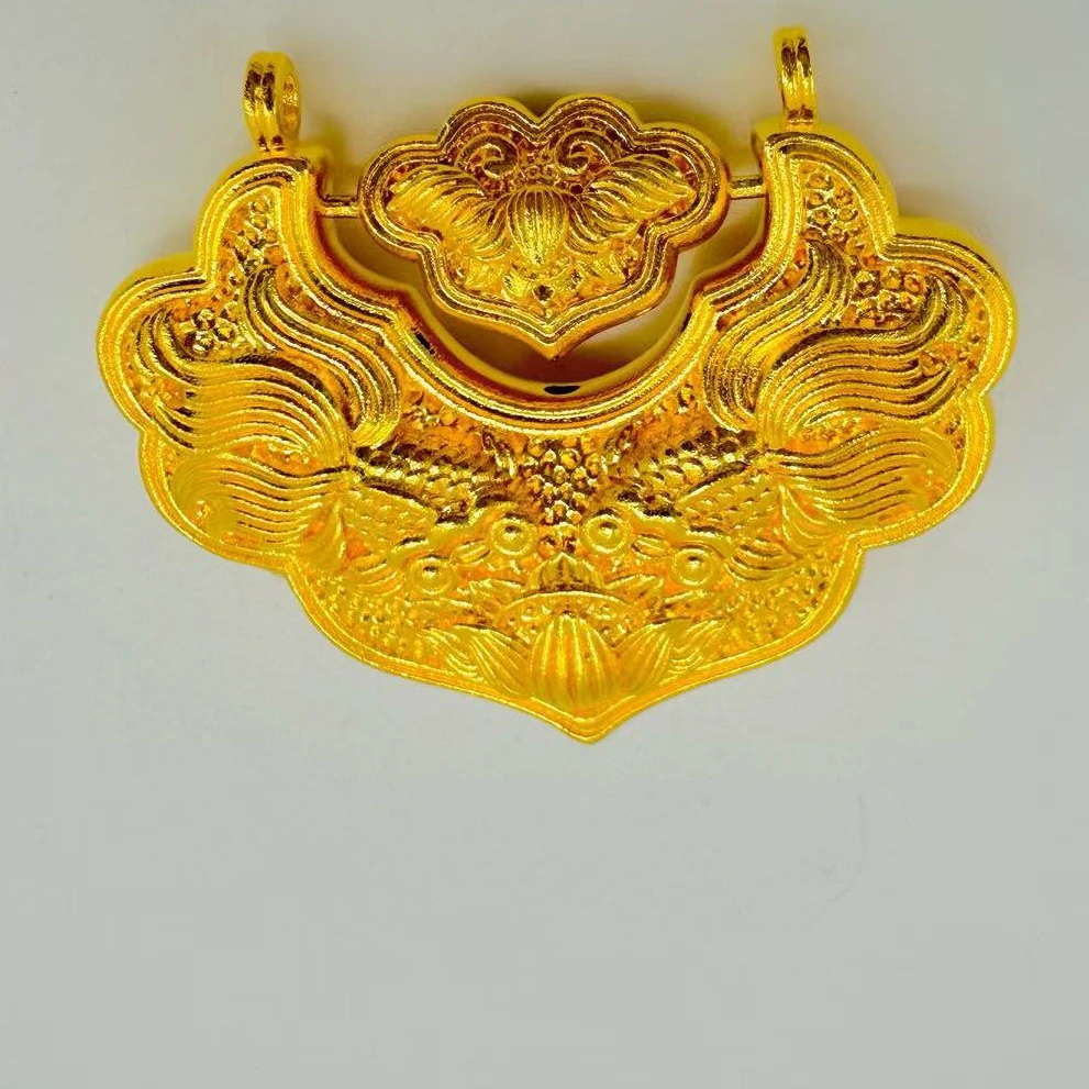 吊坠足银 锦鲤锁吊坠 时尚大气经典百搭