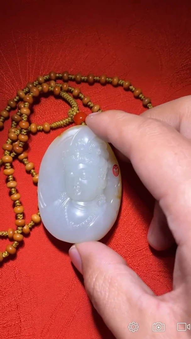 未镶嵌和田玉挂件CM 观音菩萨