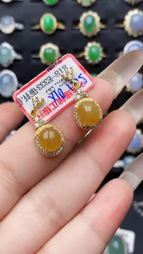 银S925镶嵌戒指翡翠0110