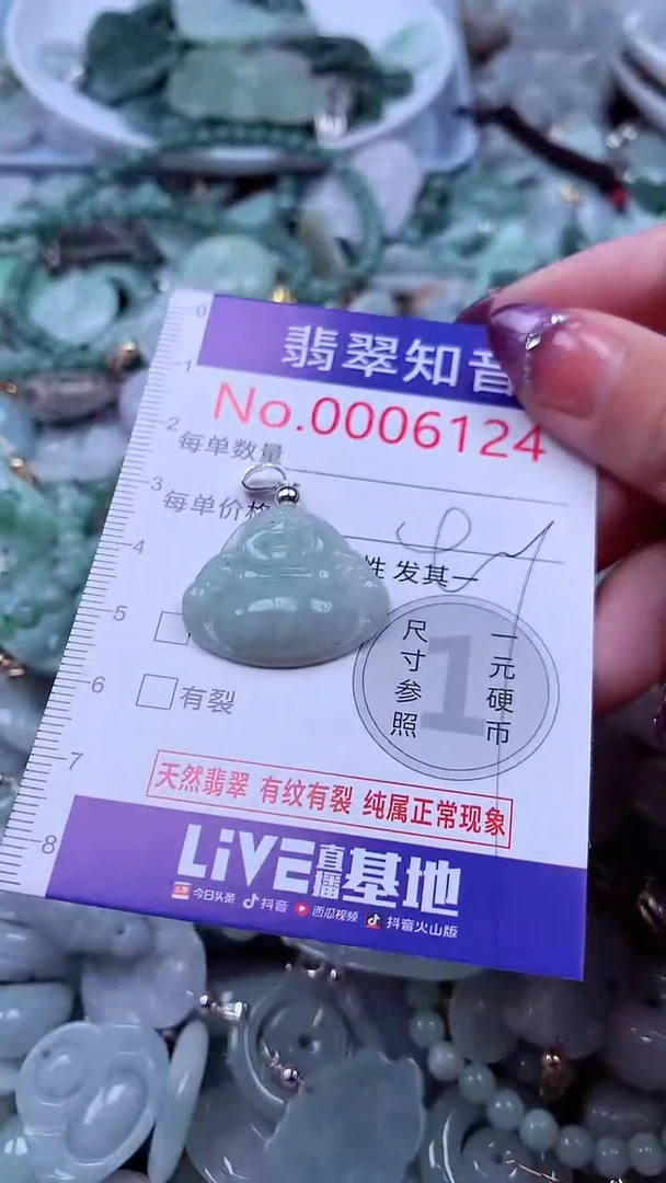 翡翠未镶嵌吊坠(不含链)6124