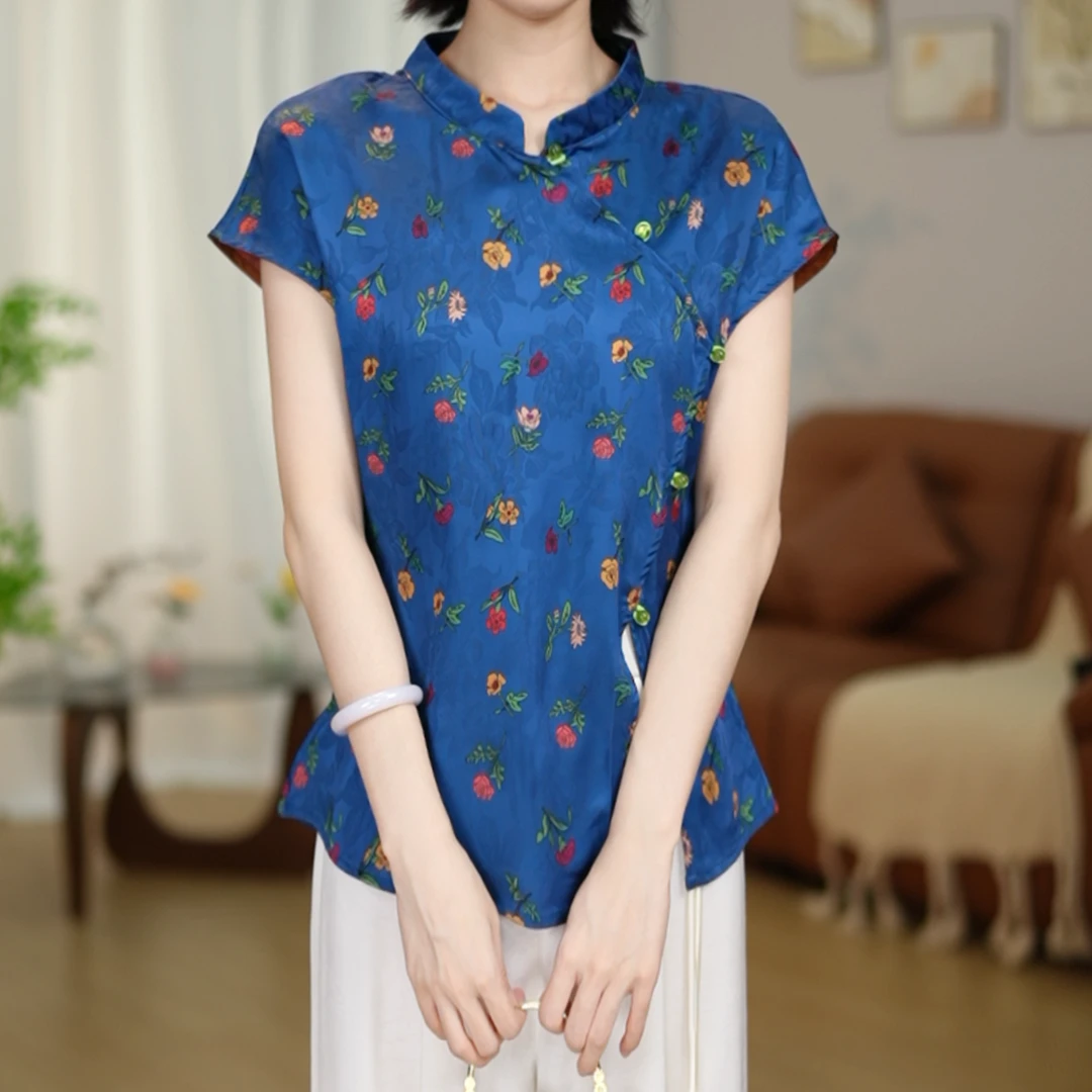 【现货】【B631-小苍兰】改良版新中式国风女款复古修身开衫飞-园园