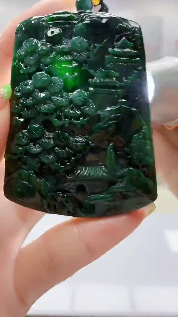 未镶嵌定制翡翠5153ry-毛货挂件74