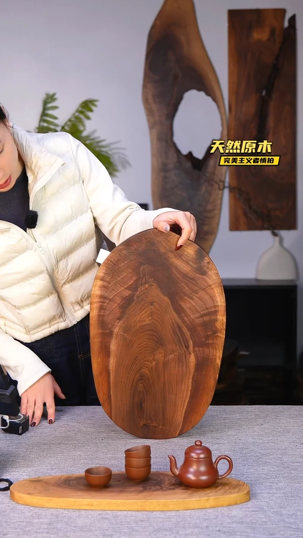 木北美黑胡桃原木.干裂疤结不属于商品质量问题完美主义者慎拍