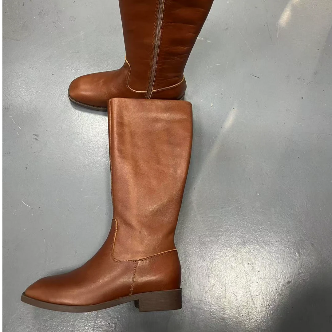 方头平底高靴长靴跟高2,8cm1195-101