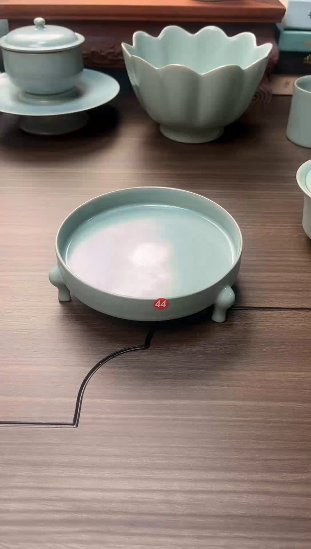 摆件清凉寺原矿仿古釉三足洗二级品