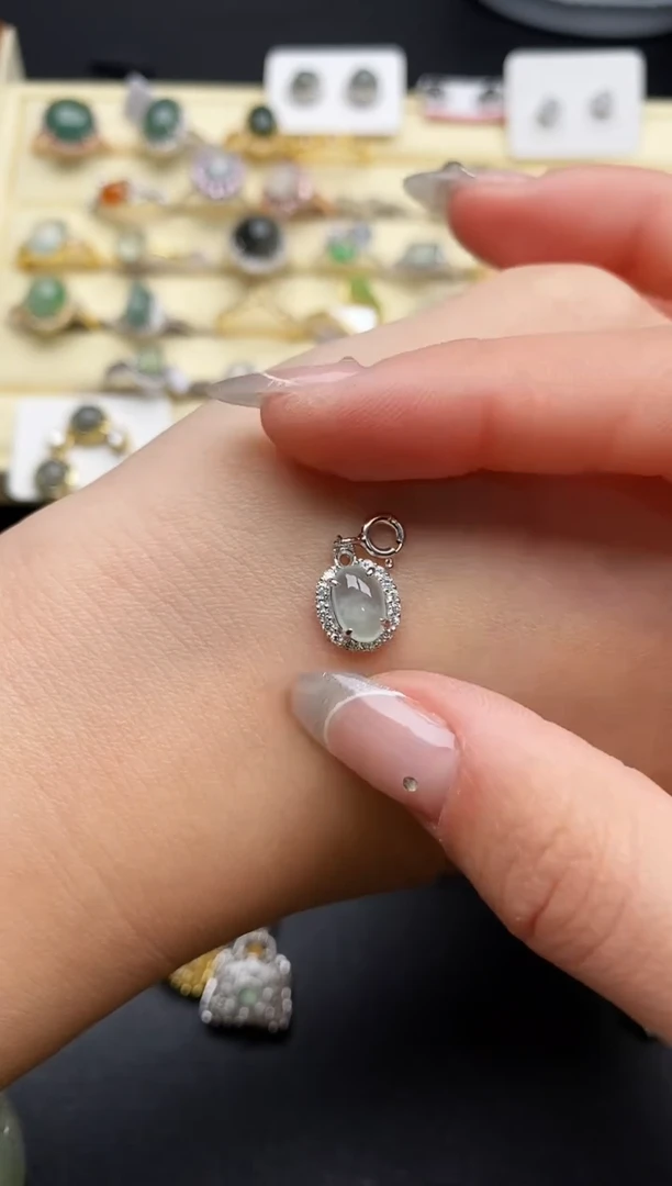 【闪购商品】翡翠戒指银S925镶嵌333333333+8