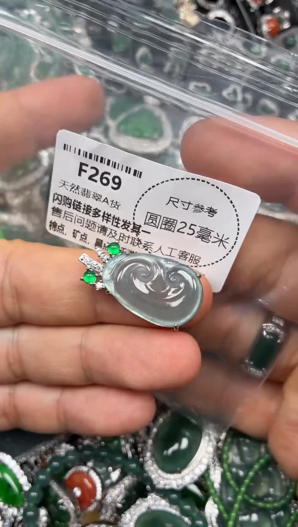 颈饰未镶嵌翡翠F269吊坠