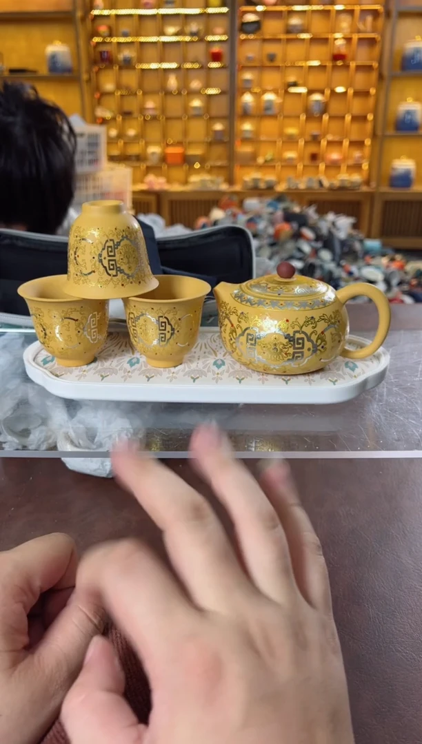 瓷片鸣盏居11111111黄段泥紫砂西施壶+茶盘