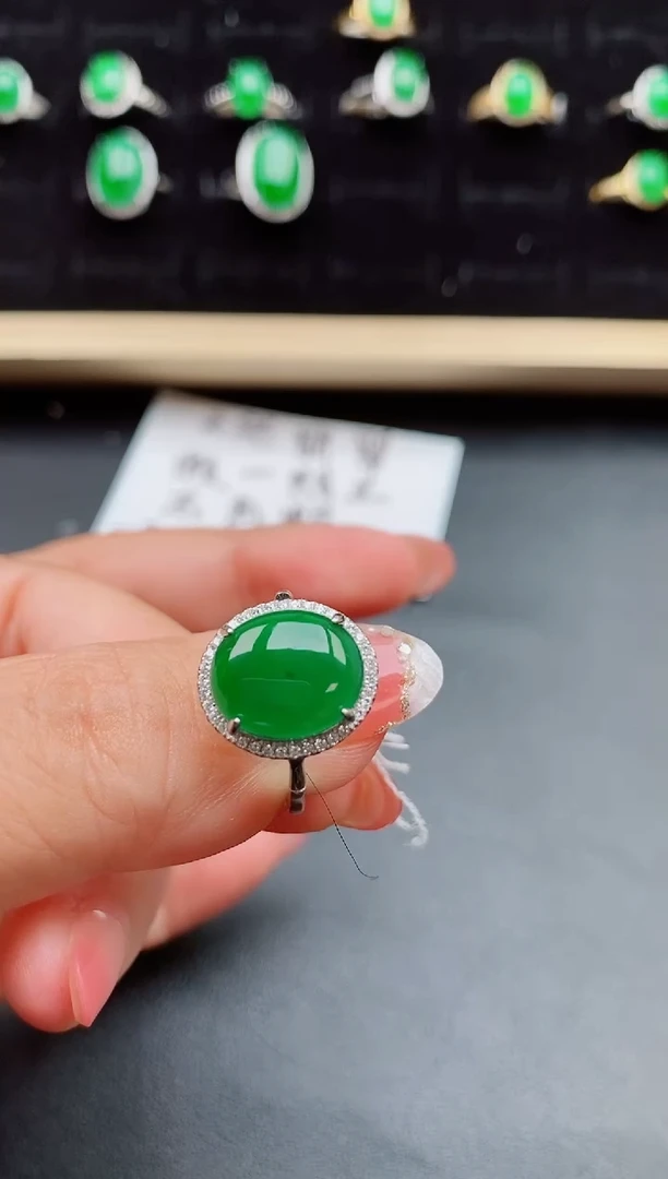 【闪购商品】翡翠戒指银S925镶嵌50800