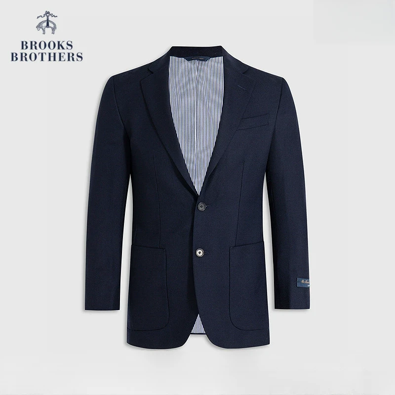 Brooks Brothers/布克兄弟男士25春夏绵羊毛修身商务西装外套