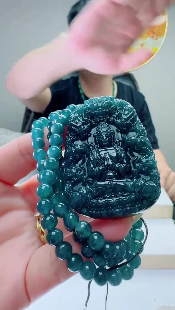翡翠未镶嵌颈饰多样性随机发其一