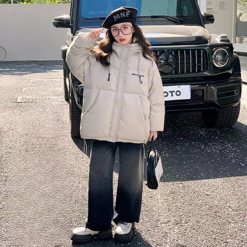 502085《米》韩版休闲时尚儿童舒适百搭保暖洋气连帽羽绒服