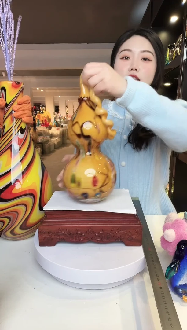 【闪购商品】茶盏琉璃摆件家居摆件 微瑕