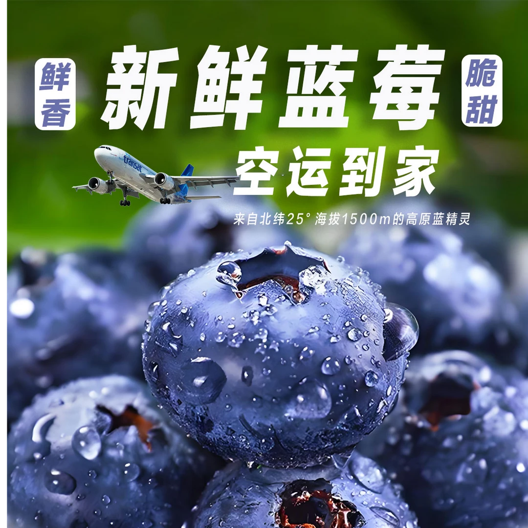 【空运产地发】6盒云南楚雄花香蓝莓新鲜采摘脆甜可口基地发货