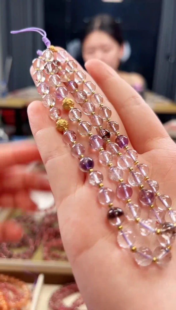 未镶嵌手串水晶仙女发超七手机链6mm【多样性发一】