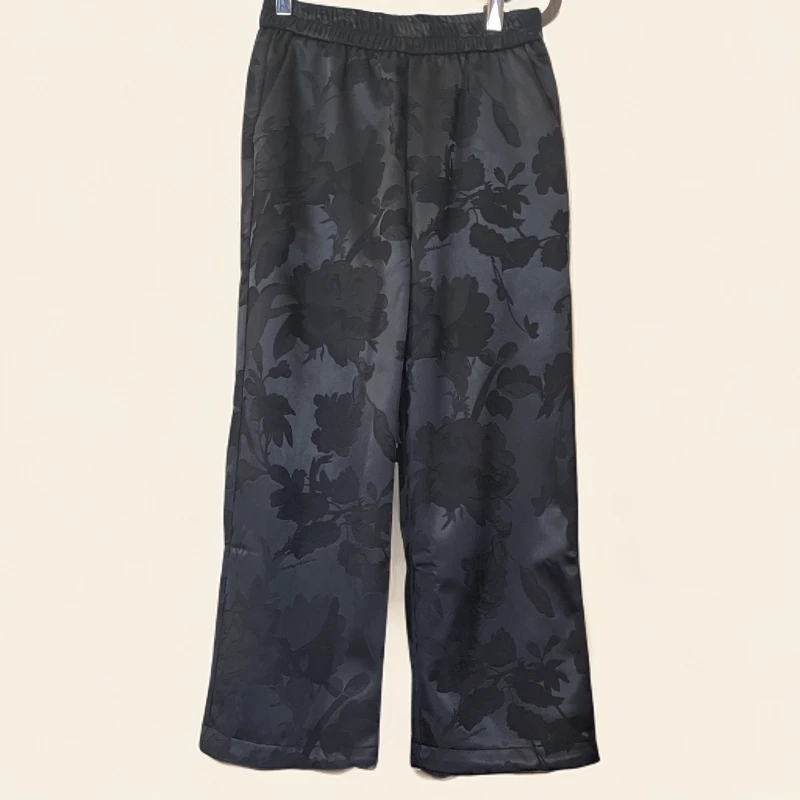 8207-花开富贵-厚款直筒裤新中式休闲裤秋冬女款气质