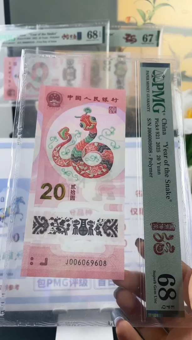 塑料蛇钞圆圆号68分尾8