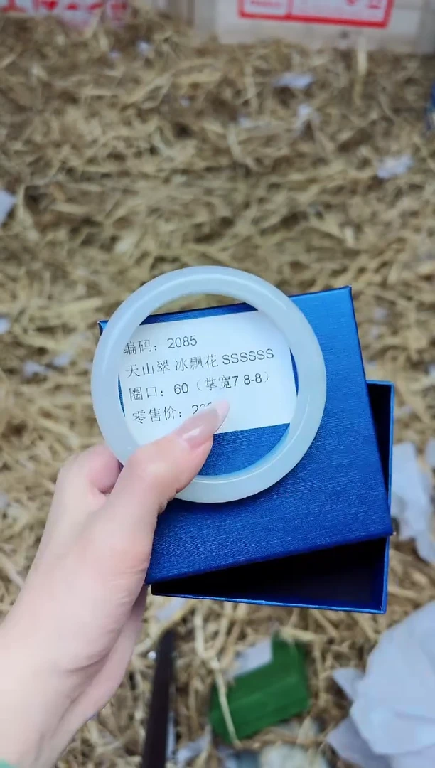 未镶嵌手镯石英质玉2085--圈口60