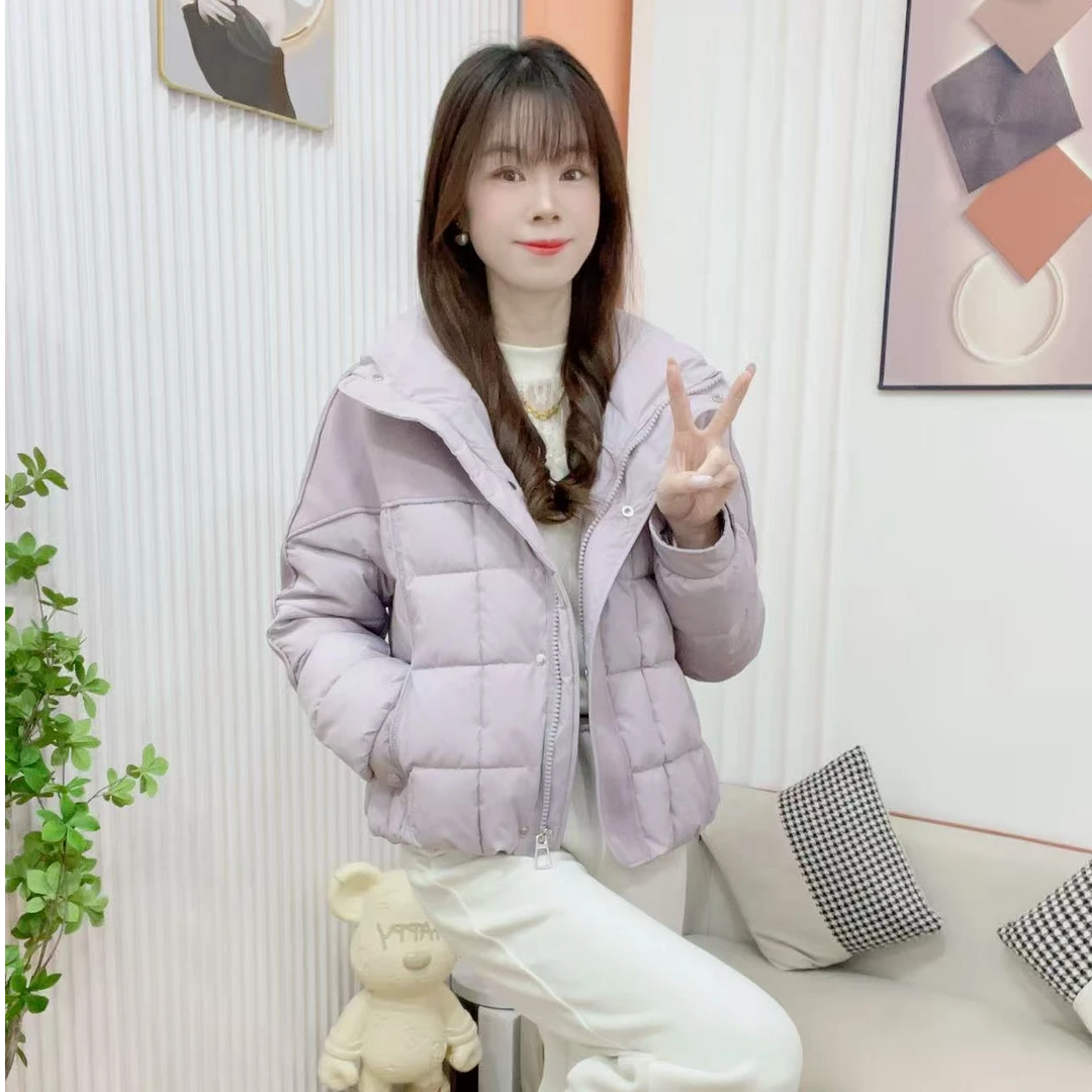 炬雅【雾屿绒光】新款撞色拼接设计感减龄显瘦石墨烯云绒保暖外套