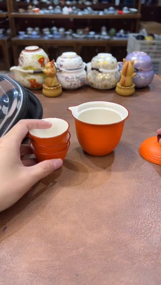 真的很便宜会开片的旅行茶具