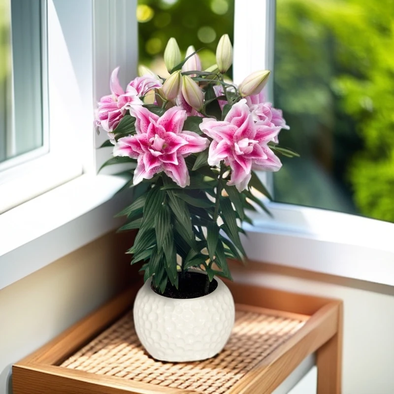 重瓣香水百合花种球带芽好养易活阳台室内花卉植物百合盆栽花种子