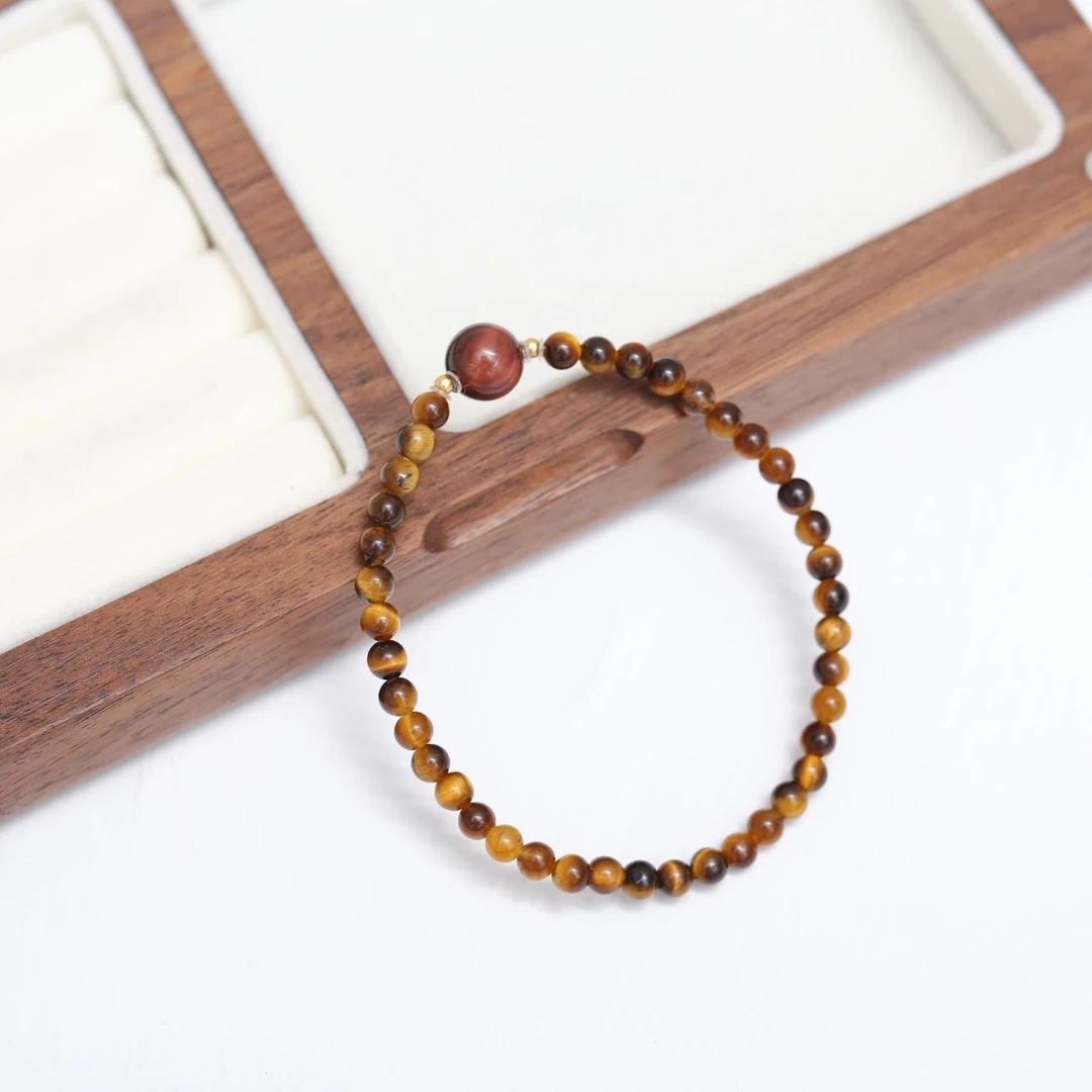 【海边】黄虎眼石 单圈手串（多样性发货）