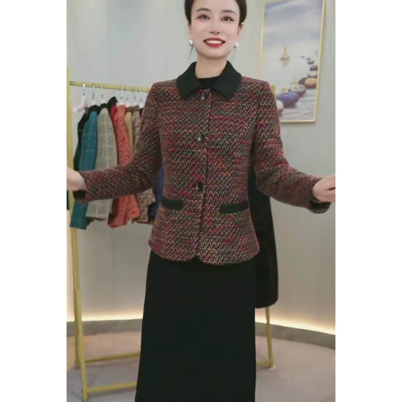 【外套】2531新款洋气妈妈外套气质时尚