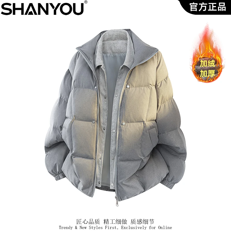 美式男款羽绒服2025冬季爆款轻薄短款情侣保暖宽松户外百搭外套