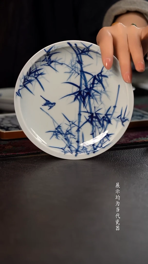 厚力煊竹报平安折沿壶承 飞 随机