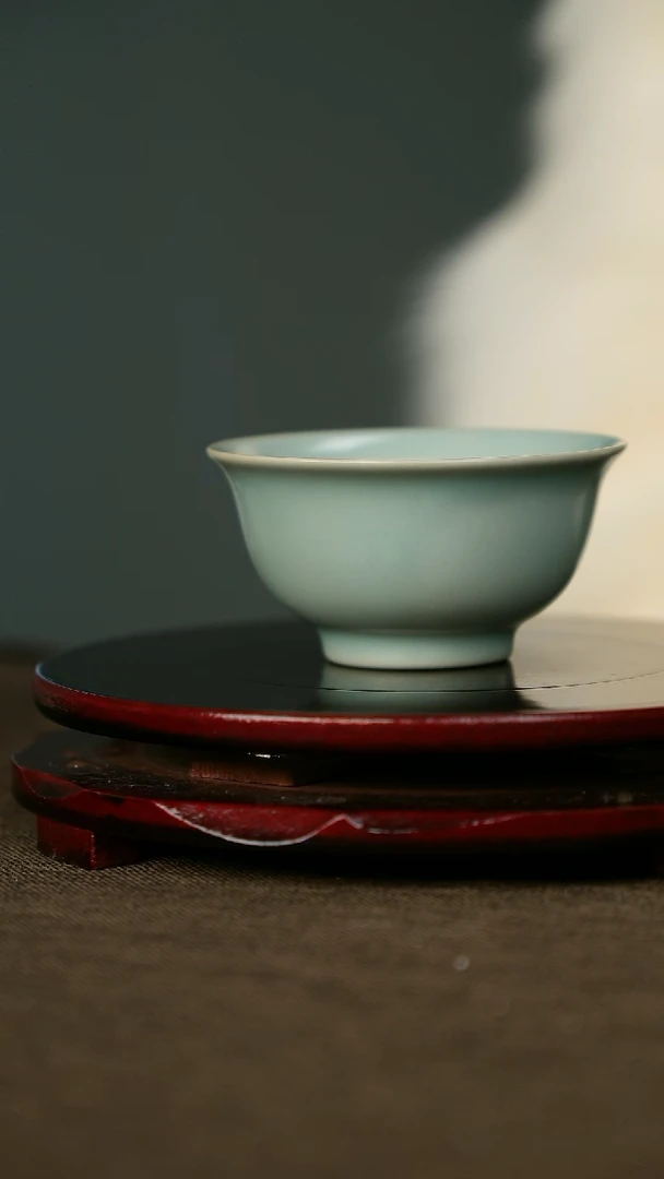 全品 压手杯 支钉烧 无底款 仿古釉