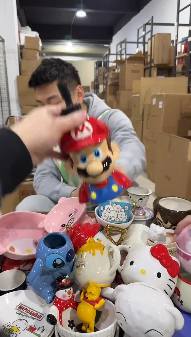 瓷片马里奥按压瓶