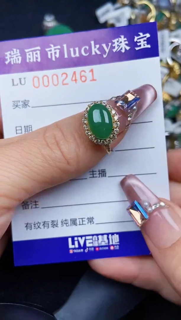 翡翠银S925镶嵌颈饰2461